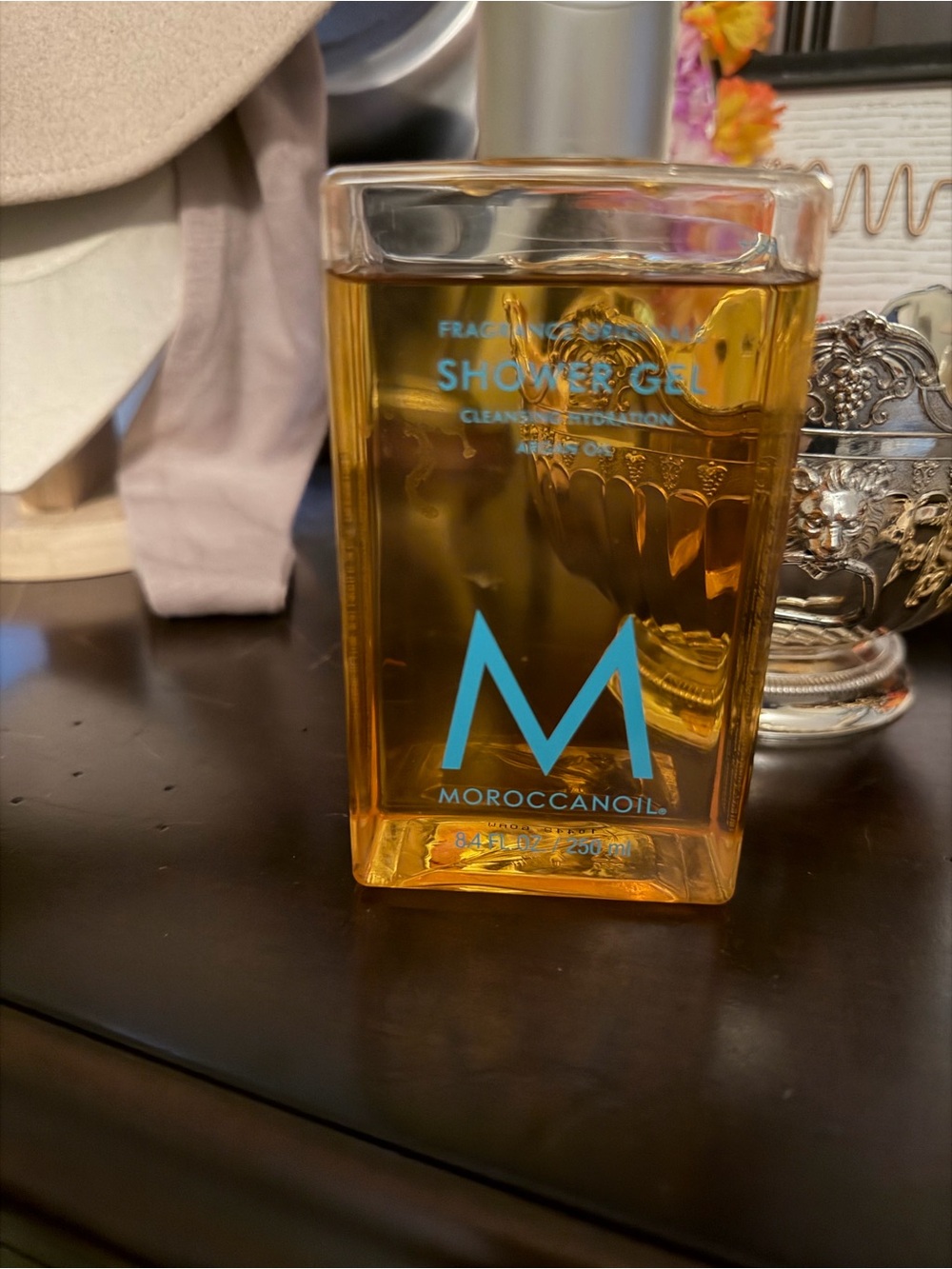New Moroccanoil Amber Body Wash Bottle with Blue Logo